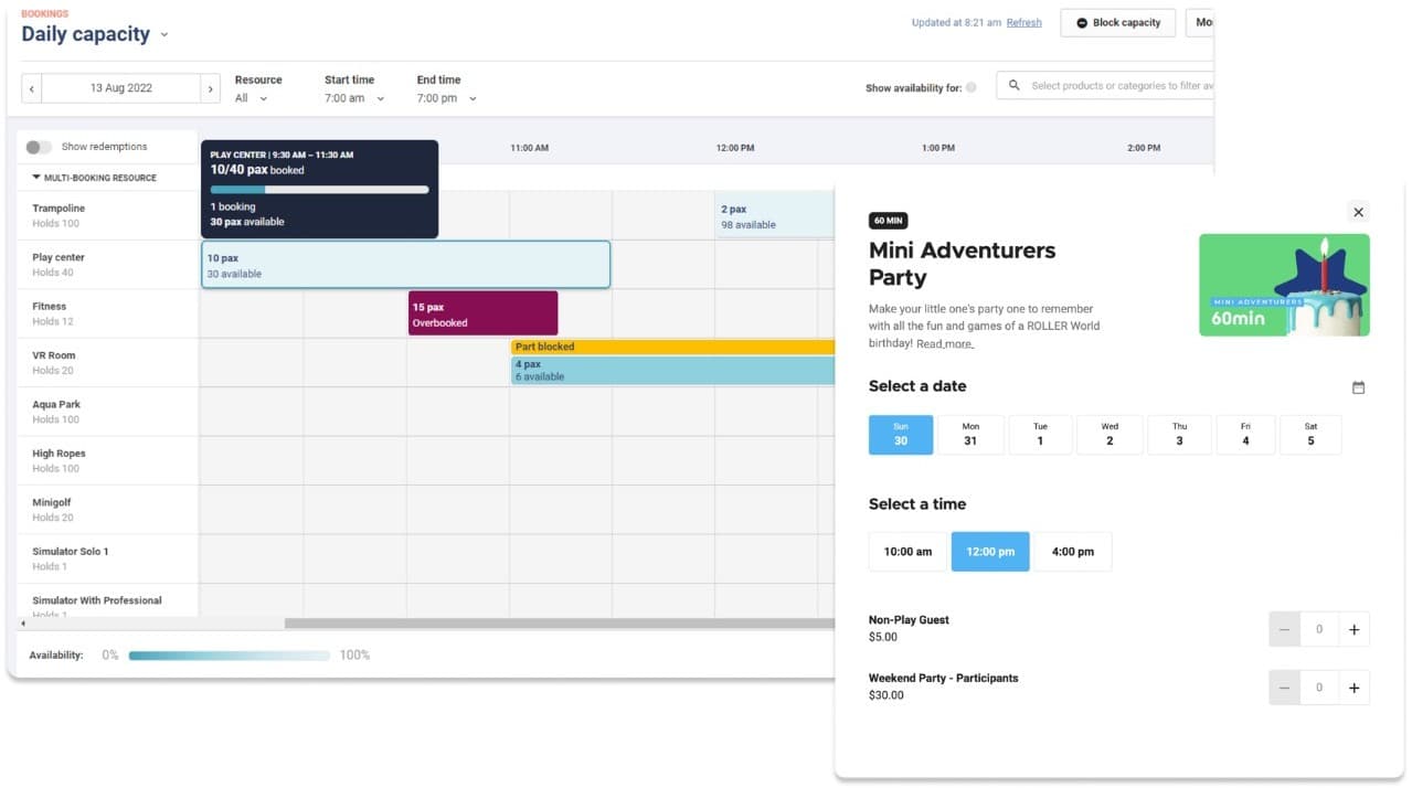 ERP system dashboard showing integrated business processes