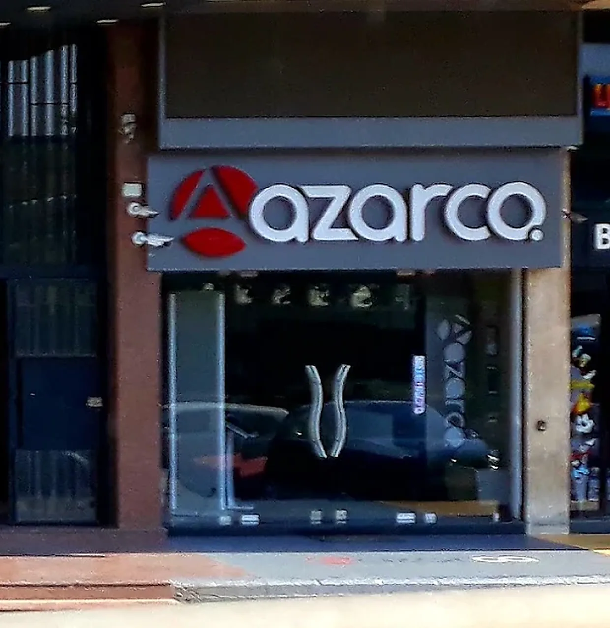 Azarco Electronics: the storefront under the azarco sign